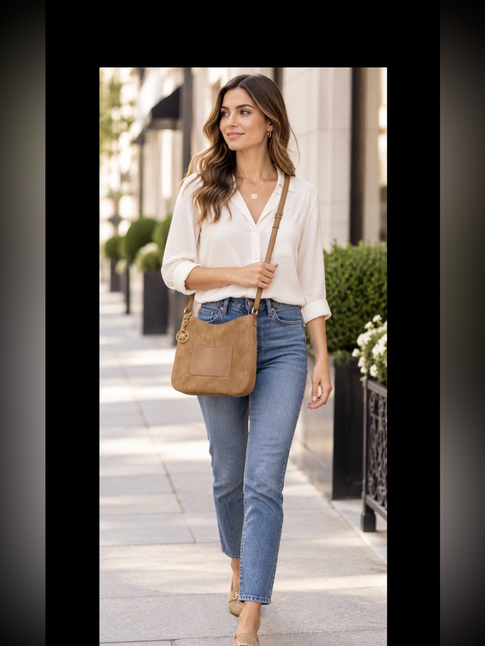 Michael Kors Light Blue Straight-Leg Jeans ( Brand New)